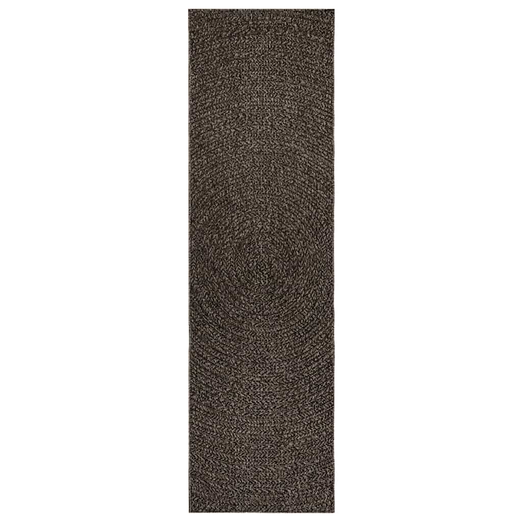 Tappeto ZIZUR Antracite 80x250 cm Aspetto Iuta Interni Esterni
