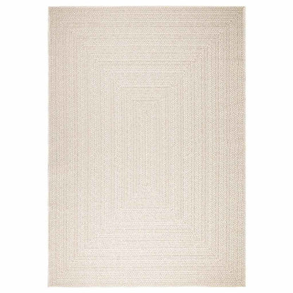 Tappeto ZIZUR Crema 200x290 cm Aspetto Iuta Interni ed Esterni
