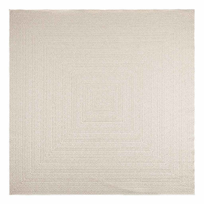 Tappeto ZIZUR Crema 240x240 cm Aspetto Iuta Interni ed Esterni