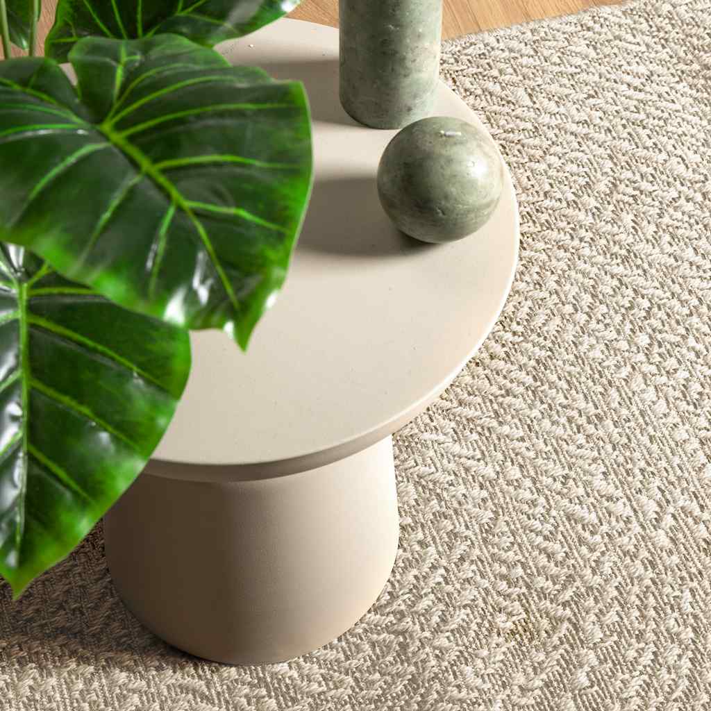 Tappeto ZIZUR Crema 200x290 cm Aspetto Iuta Interni ed Esterni