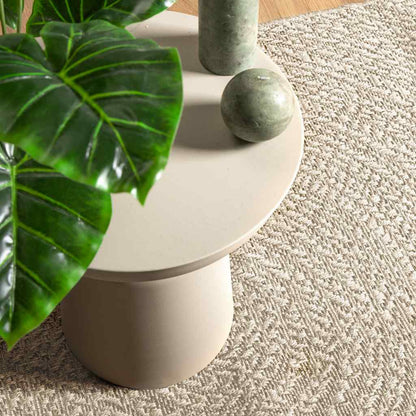 Tappeto ZIZUR Crema 200x290 cm Aspetto Iuta Interni ed Esterni