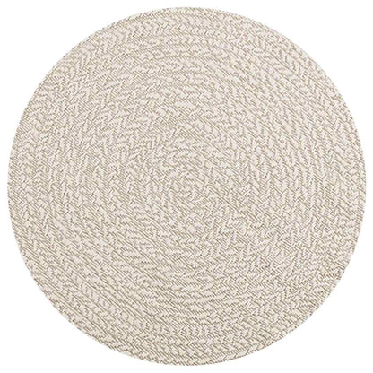Tappeto ZIZUR Crema Ã˜ 90 cm Aspetto Iuta per Interni ed Esterni