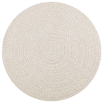 Tappeto ZIZUR Crema Ã˜ 120cm Aspetto Iuta per Interni ed Esterni