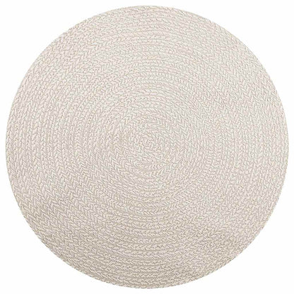 Tappeto ZIZUR Crema Ã˜ 160cm Aspetto Iuta per Interni ed Esterni