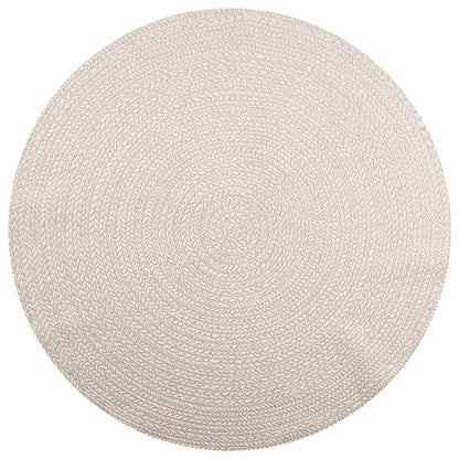 Tappeto ZIZUR Crema Ã˜ 200cm Aspetto Iuta per Interni ed Esterni