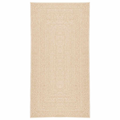 Tappeto ZIZUR Beige 60x110 cm Aspetto Iuta Interni ed Esterni