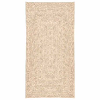 Tappeto ZIZUR Beige 80x150 cm Aspetto Iuta Interni ed Esterni