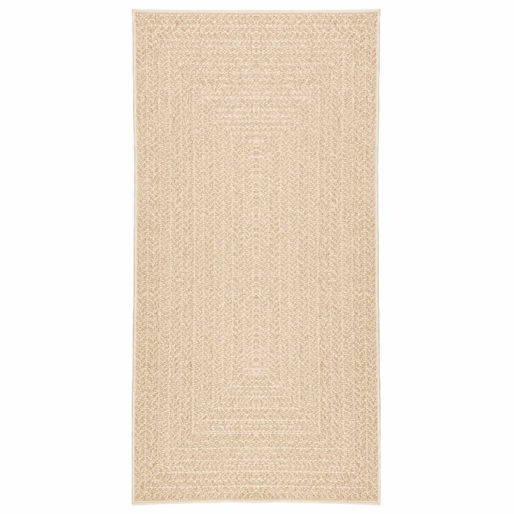 Tappeto ZIZUR Beige 100x200 cm Aspetto Iuta Interni ed Esterni