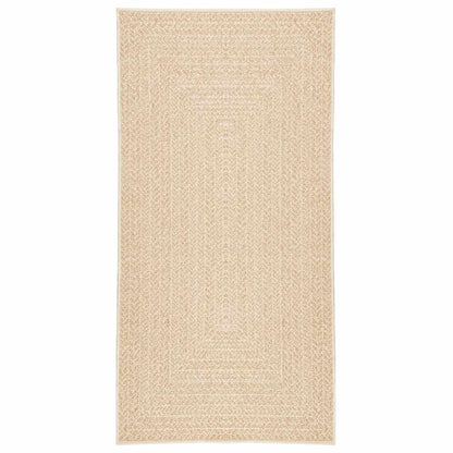 Tappeto ZIZUR Beige 100x200 cm Aspetto Iuta Interni ed Esterni