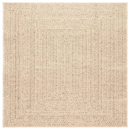 Tappeto ZIZUR Beige 120x120 cm Aspetto Iuta Interni ed Esterni