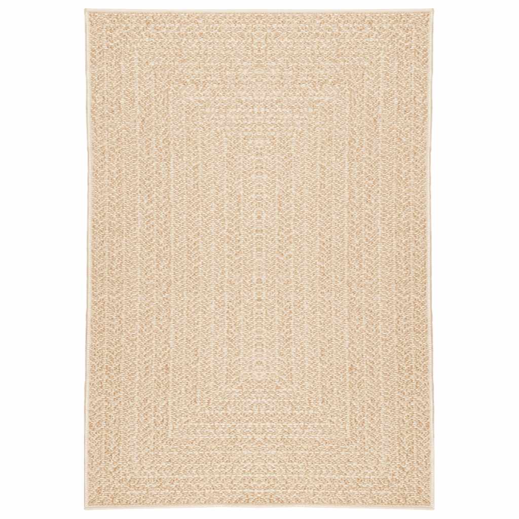 Tappeto ZIZUR Beige 140x200 cm Aspetto Iuta Interni ed Esterni