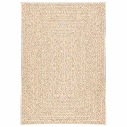 Tappeto ZIZUR Beige 140x200 cm Aspetto Iuta Interni ed Esterni