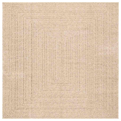 Tappeto ZIZUR Beige 200x200 cm Aspetto Iuta Interni ed Esterni