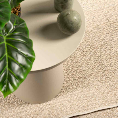 Tappeto ZIZUR Beige 200x200 cm Aspetto Iuta Interni ed Esterni