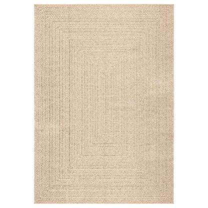 Tappeto ZIZUR Beige 200x290 cm Aspetto Iuta Interni ed Esterni