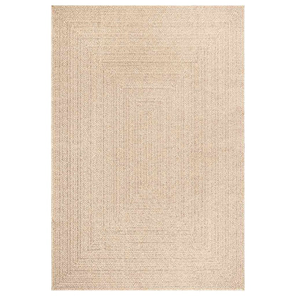Tappeto ZIZUR Beige 240x340 cm Aspetto Iuta Interni ed Esterni