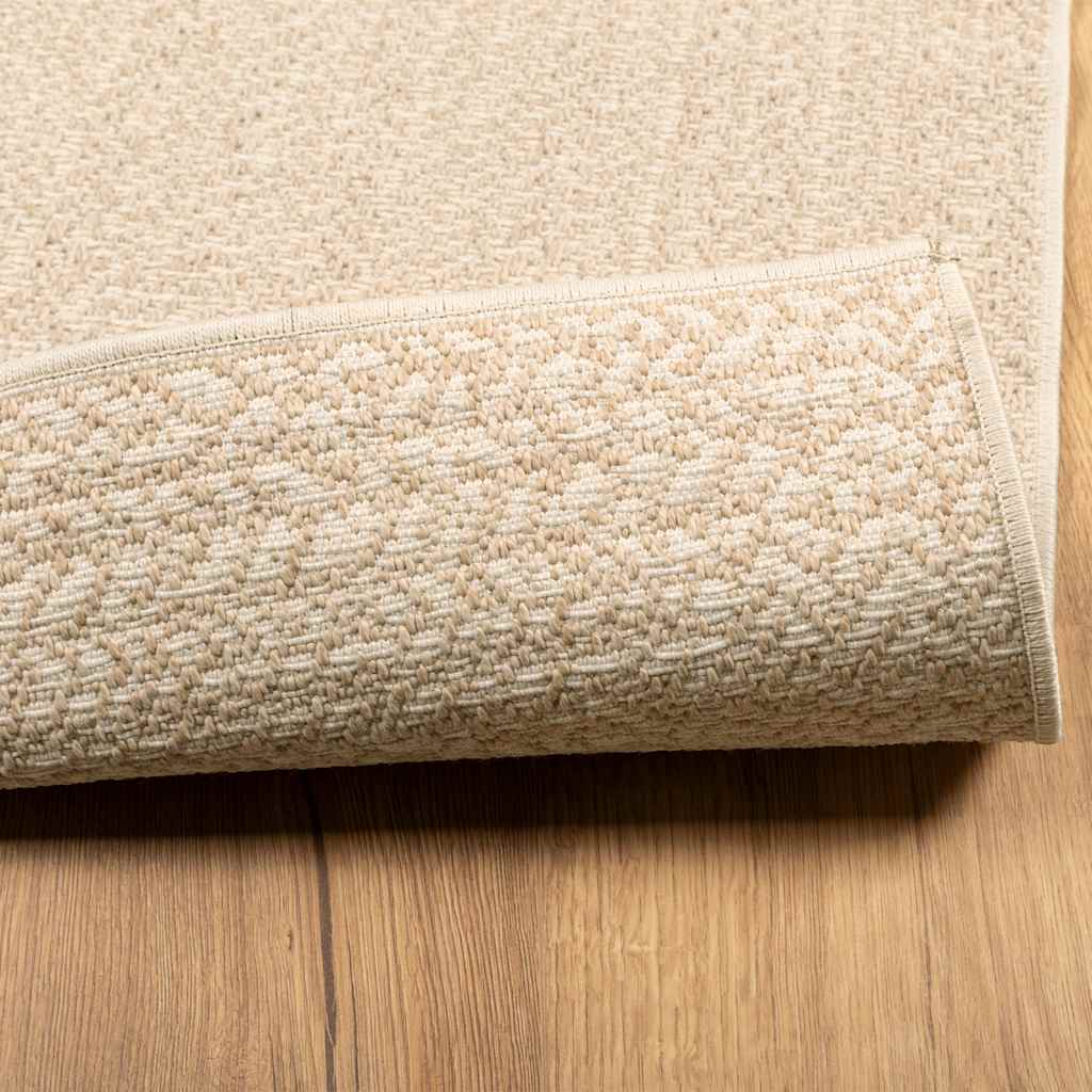 Tappeto ZIZUR Beige 240x340 cm Aspetto Iuta Interni ed Esterni