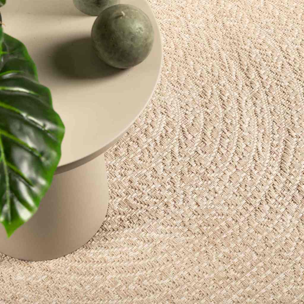 Tappeto ZIZUR Beige 60x110 cm Aspetto Iuta Interni ed Esterni