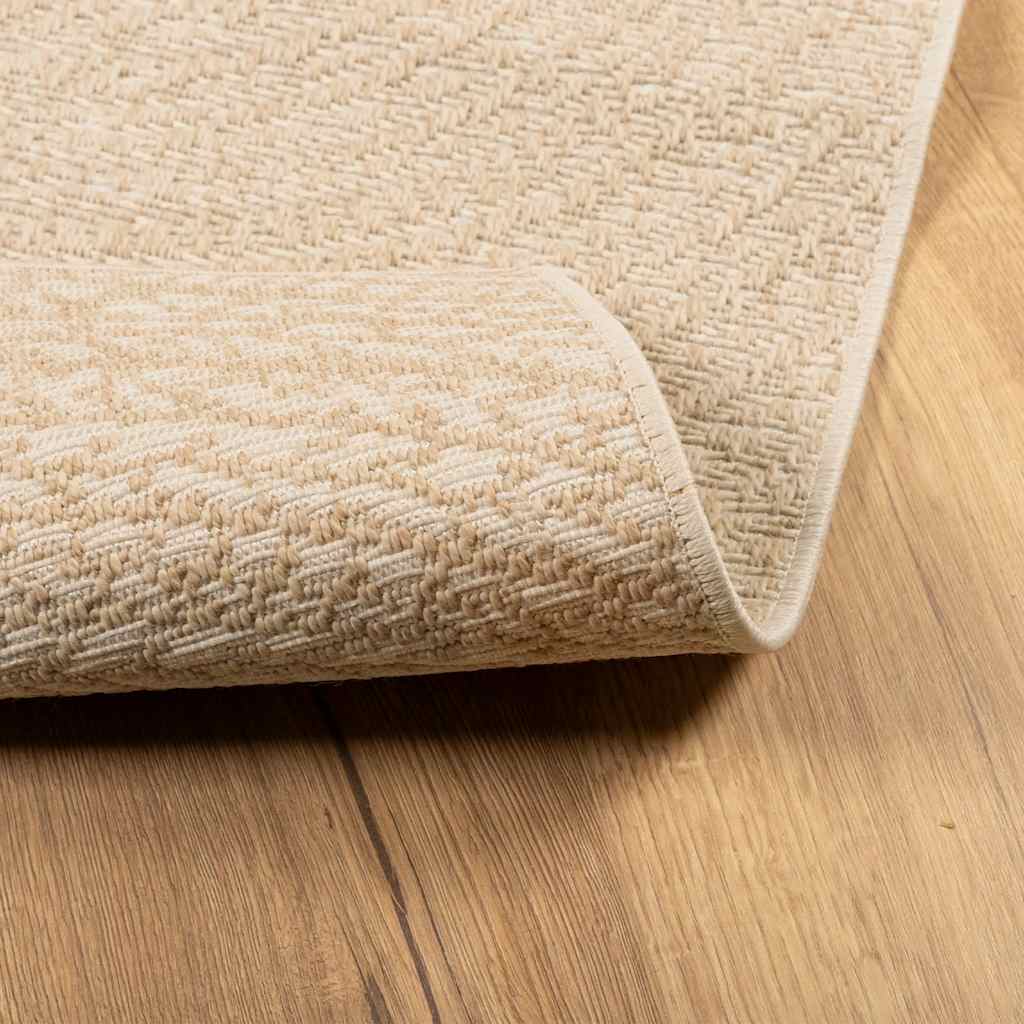 Tappeto ZIZUR Beige 60x110 cm Aspetto Iuta Interni ed Esterni
