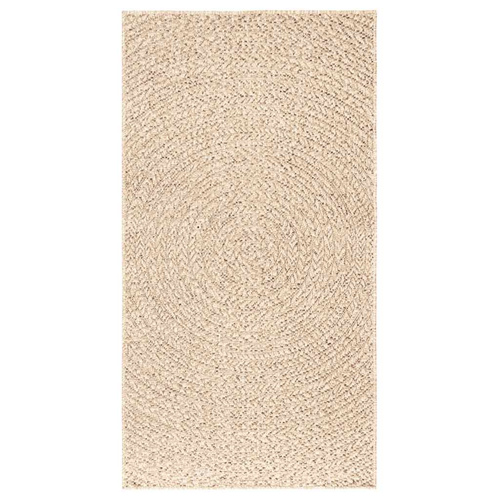 Tappeto ZIZUR Beige 80x150 cm Aspetto Iuta Interni ed Esterni