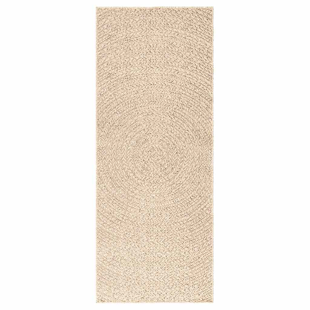 Tappeto ZIZUR Beige 80x200 cm Aspetto Iuta Interni ed Esterni