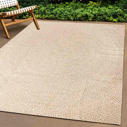 Tappeto ZIZUR Beige 80x200 cm Aspetto Iuta Interni ed Esterni