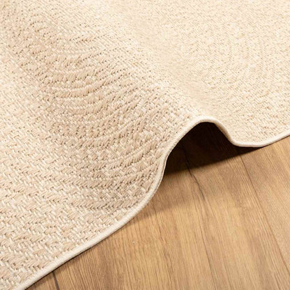 Tappeto ZIZUR Beige 200x200 cm Aspetto Iuta Interni ed Esterni