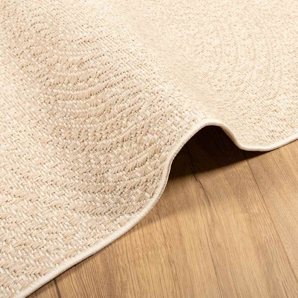 Tappeto ZIZUR Beige 200x290 cm Aspetto Iuta Interni ed Esterni