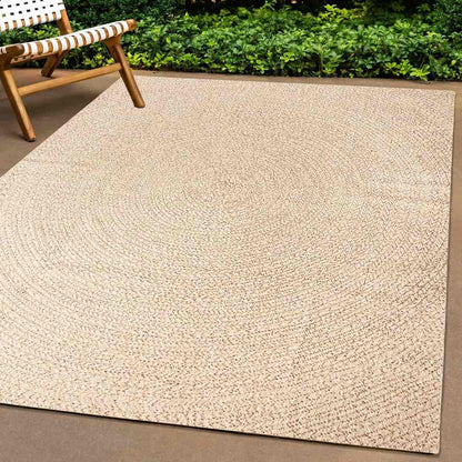 Tappeto ZIZUR Beige 240x240 cm Aspetto Iuta Interni ed Esterni