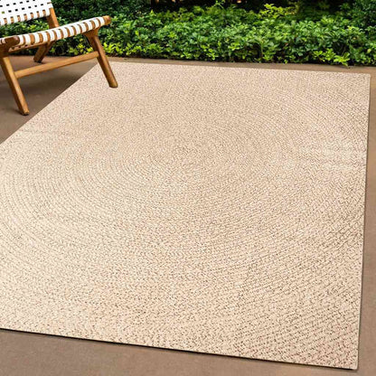 Tappeto ZIZUR Beige 240x340 cm Aspetto Iuta Interni ed Esterni