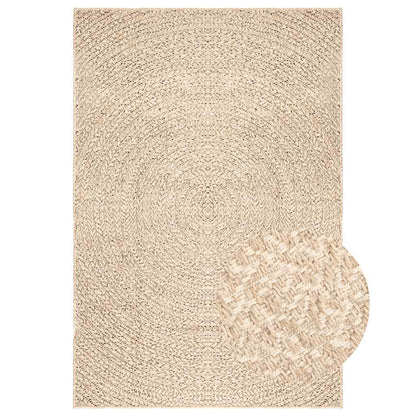 Tappeto ZIZUR Beige 240x340 cm Aspetto Iuta Interni ed Esterni