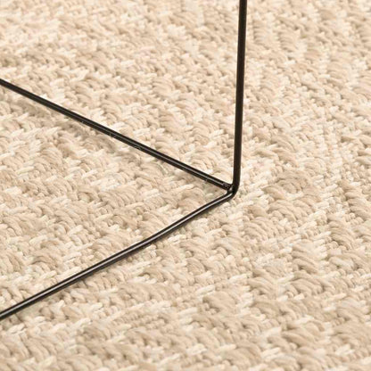 Tappeto ZIZUR Beige Ã˜ 160cm Aspetto Iuta per Interni ed Esterni