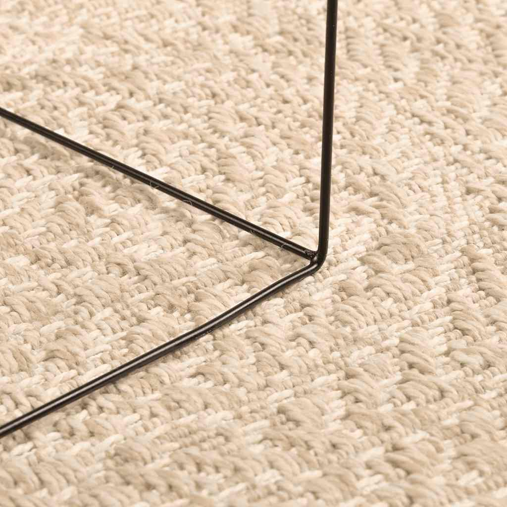 Tappeto ZIZUR Beige Ø 200cm Aspetto Iuta per Interni ed Esterni