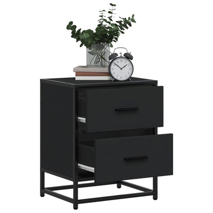 Comodino Nero 40x31x50 in Truciolato