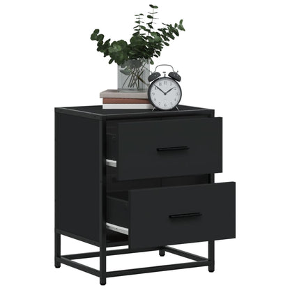 Comodini 2 pz Neri 40x31x50 in Truciolato