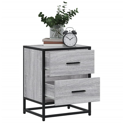 Comodini 2 pz Grigio Sonoma 40x31x50 cm in Truciolato