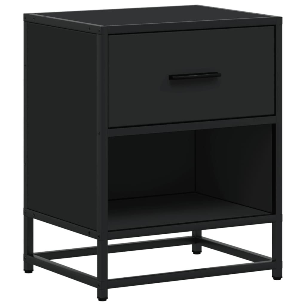 Comodino Nero 40x31x50 in Truciolato