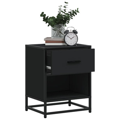 Comodino Nero 40x31x50 in Truciolato