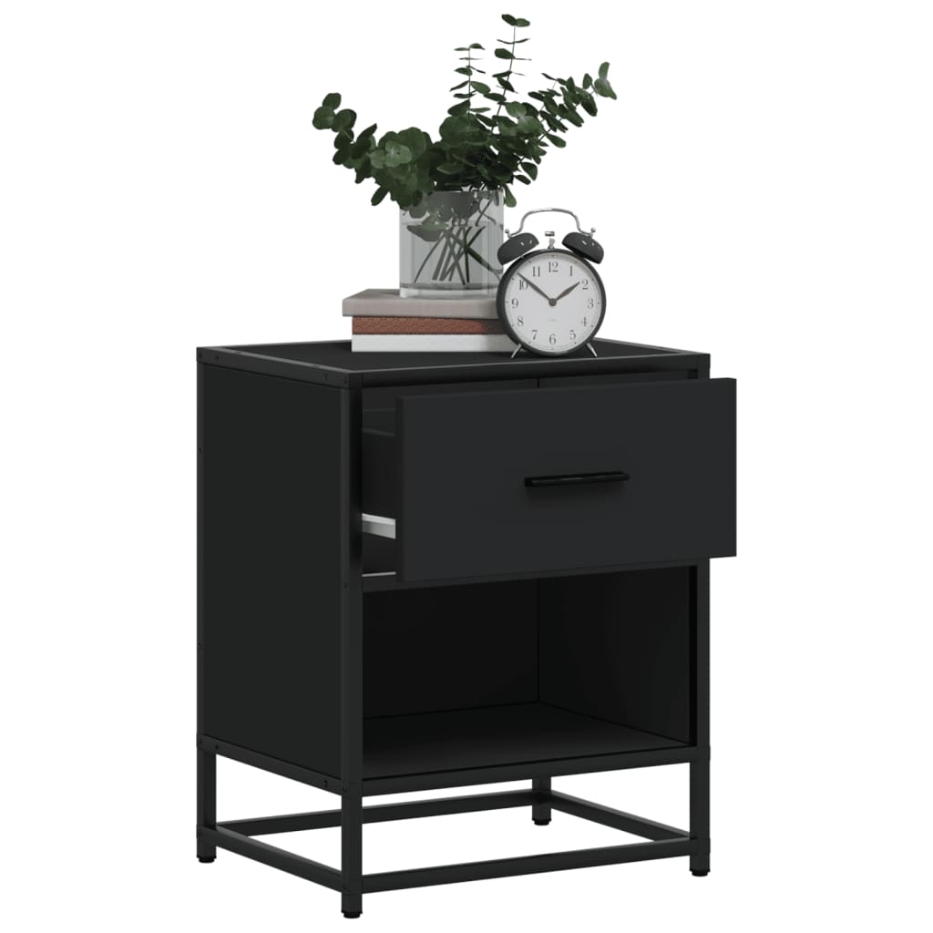 Comodini 2 pz Neri 40x31x50 in Truciolato