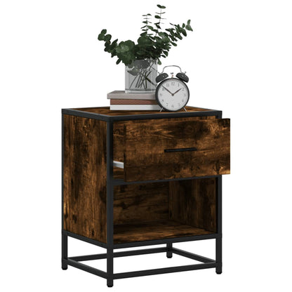 Comodino Rovere Fumo 40x31x50 cm in Truciolato