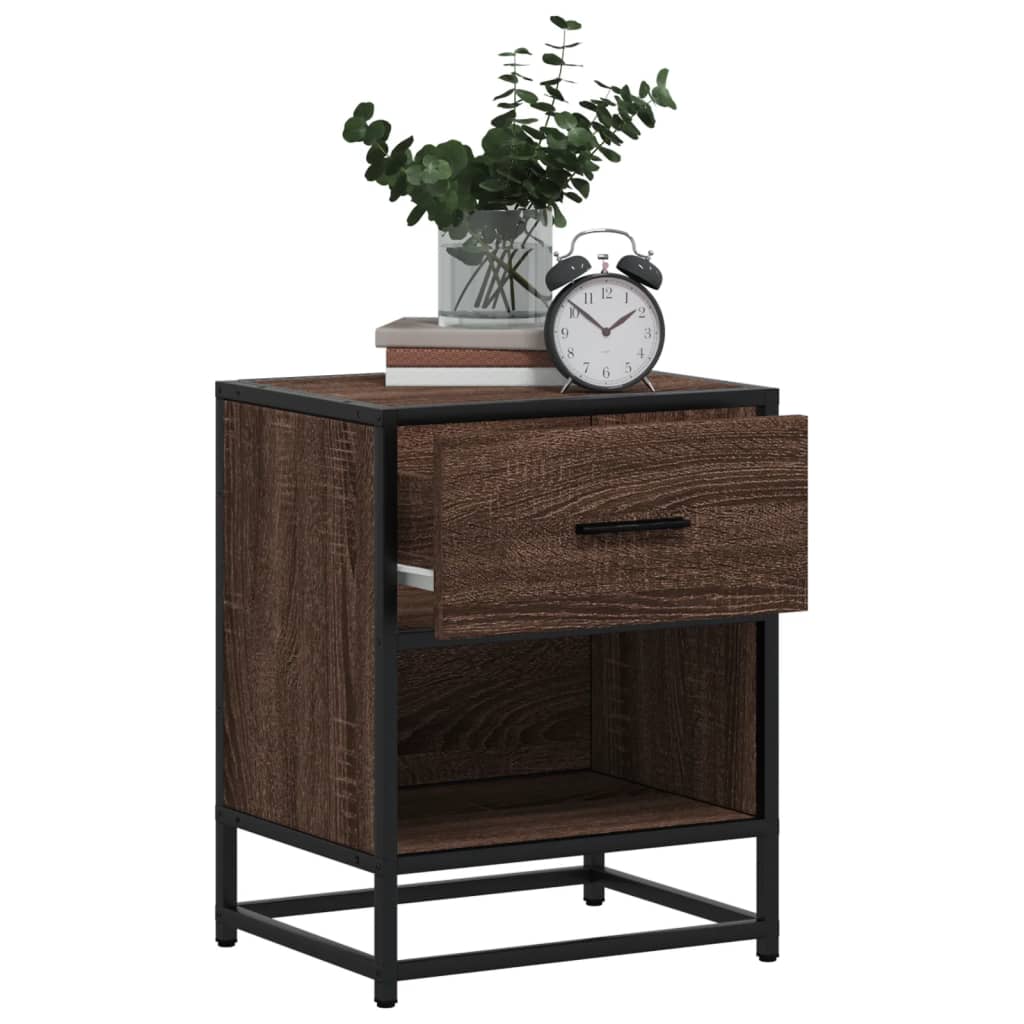 Comodini Rovere Marrone 2 pz 40x31x50 cm in Truciolato