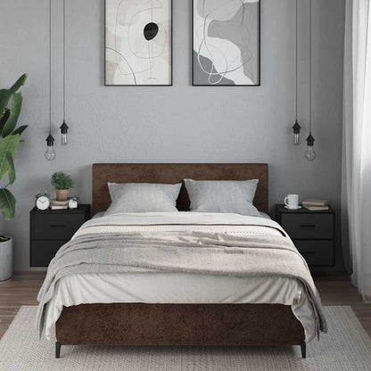 Comodini a Muro 2 pz Nero 40x31x39,5 cm