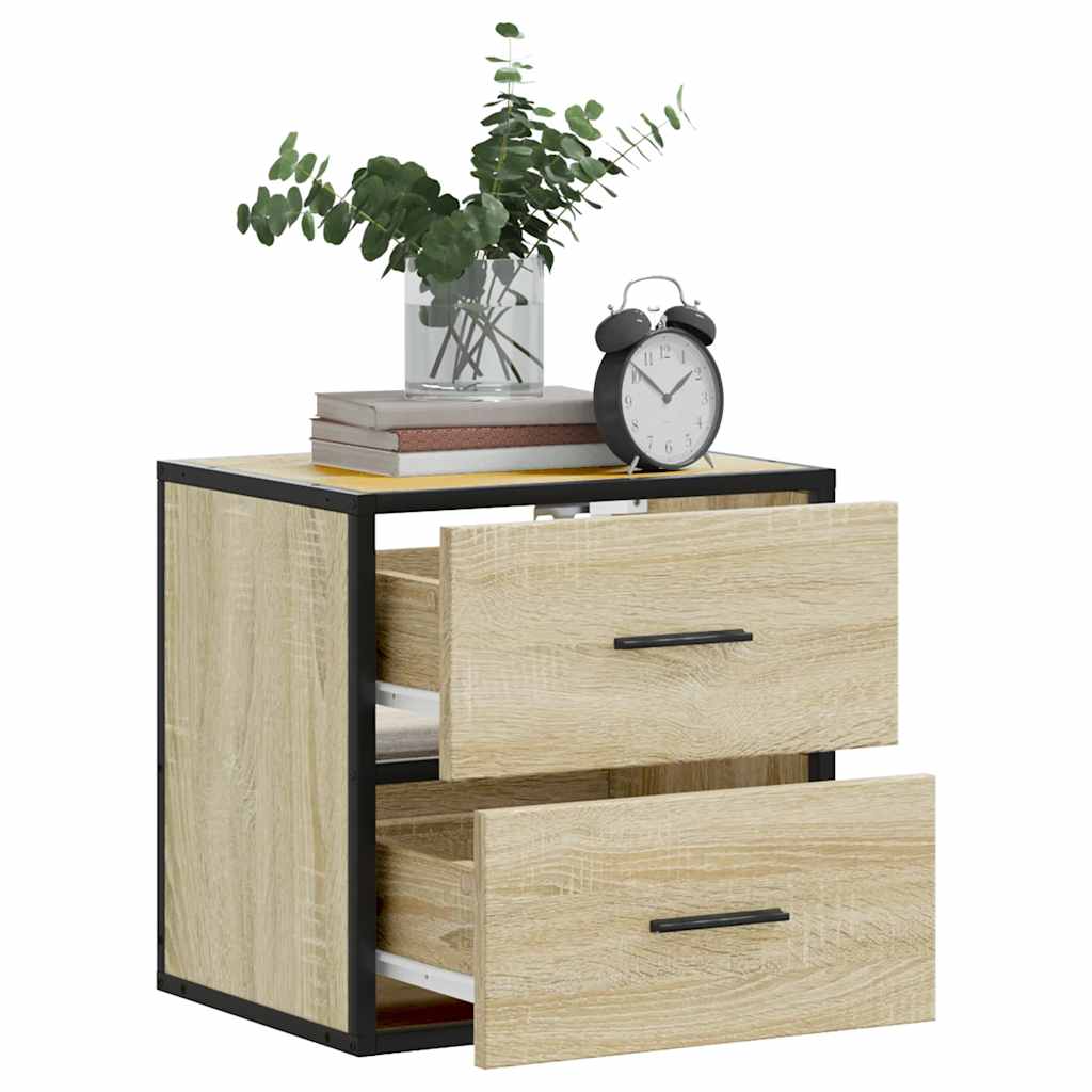 Comodino a Muro Rovere Sonoma 40x31x39,5 cm