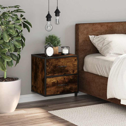 Comodino a Muro Rovere Fumo 40x31x39,5 cm
