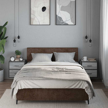 Comodini a Muro 2 pz Grigio Sonoma 40x31x39,5 cm