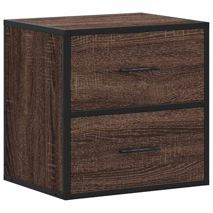 Comodino a Muro Rovere Marrone 40x31x39,5 cm