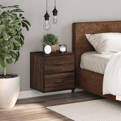 Comodino a Muro Rovere Marrone 40x31x39,5 cm