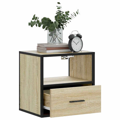 Comodini a Muro 2 pz Rovere Sonoma 40x31x39,5 cm