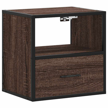 Comodino a Muro Rovere Marrone 40x31x39,5 cm
