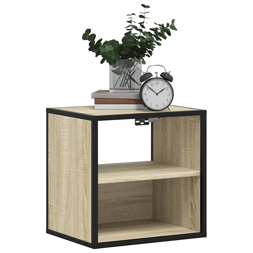 Comodino a Muro Rovere Sonoma 40x31x39,5 cm